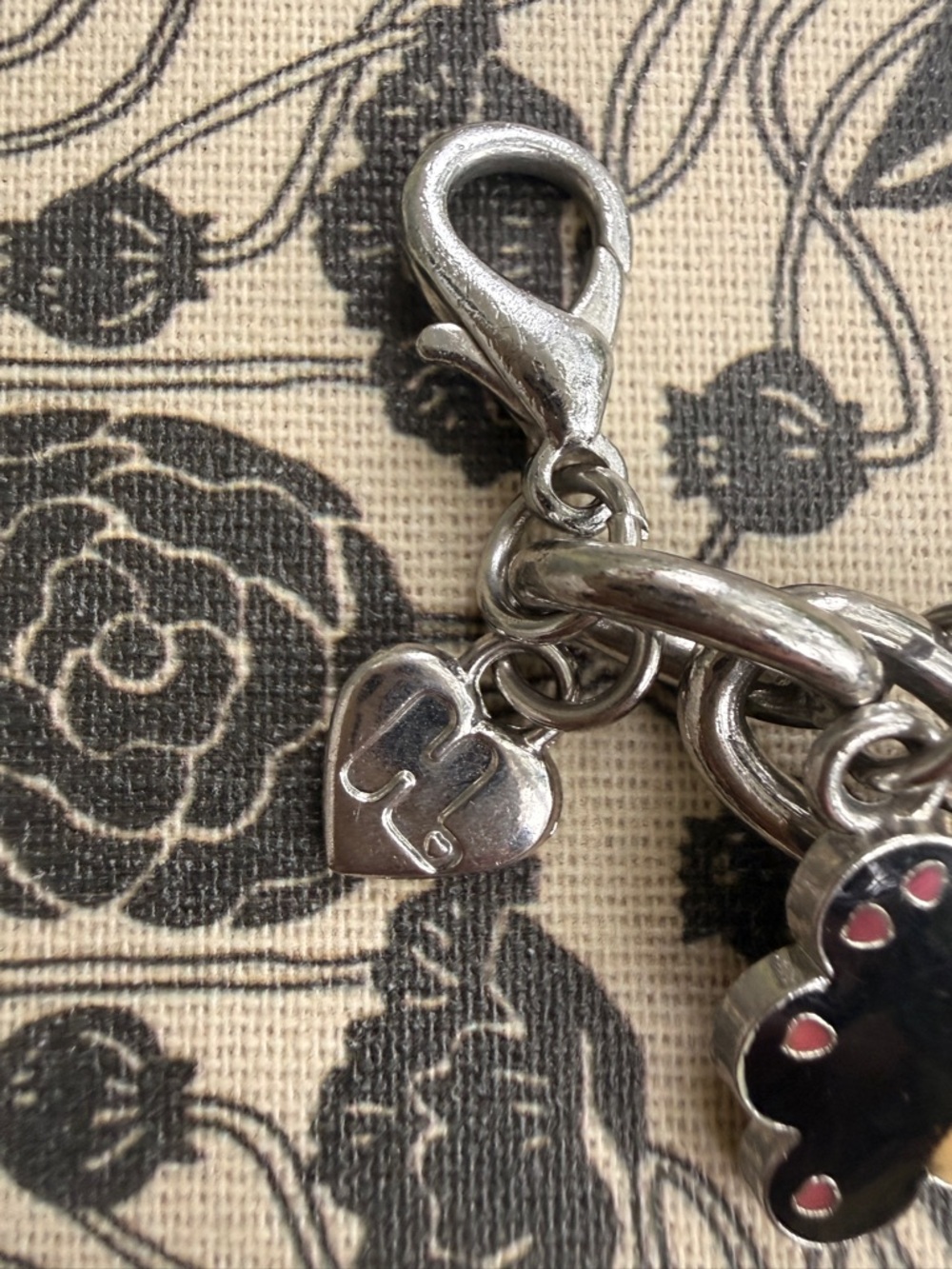Harajuku Lovers Silver Charm Bracelet with Yellow, Black and Pink Accents - Picture 2 of 2
